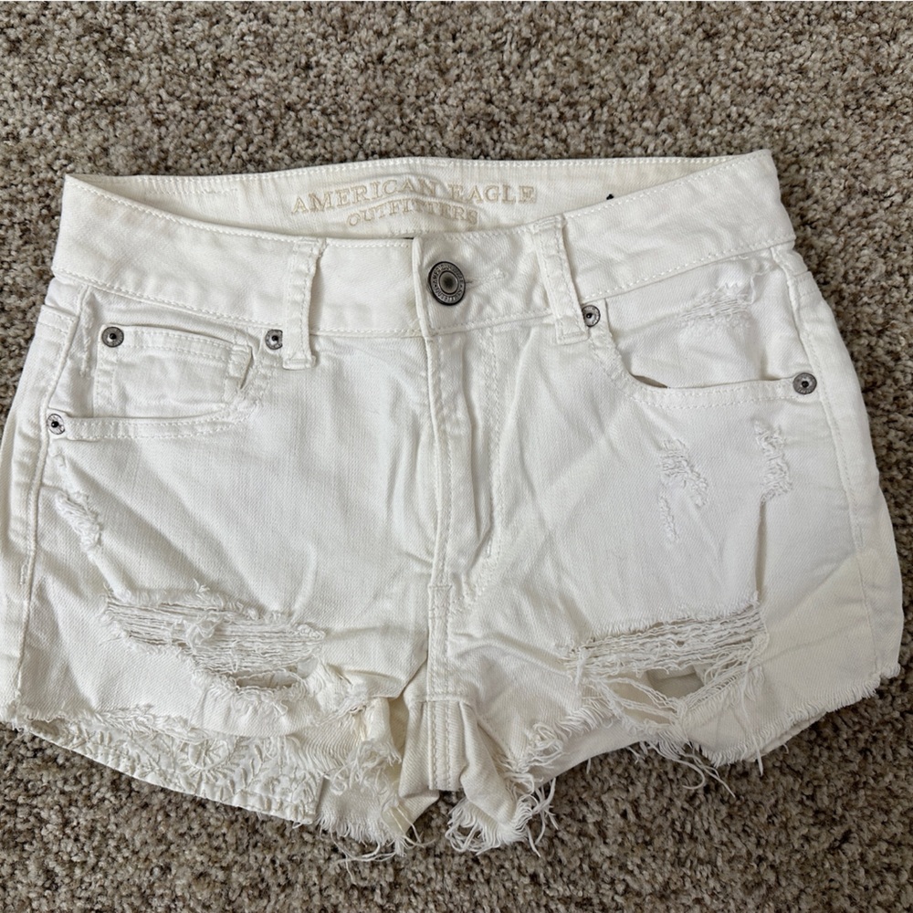 American Eagle White Shorts Size 0